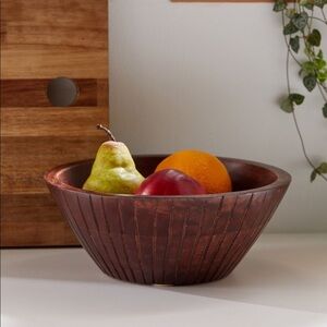 Urban Outfitters Etched Wood Bowl